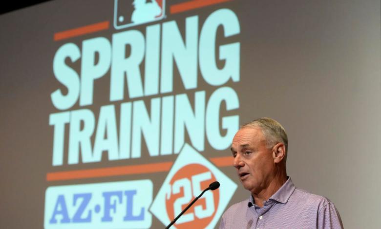 MLB will test automated ball-strike challenge system in spring training and other notes from Rob Manfred MLB will test automated ball-strike challenge system in spring training and other notes from Rob Manfred