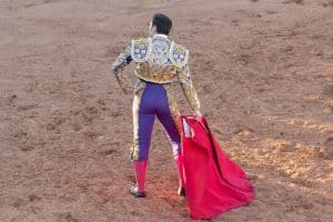 Matador at Bloodless Bullfight in La Gloria, TX