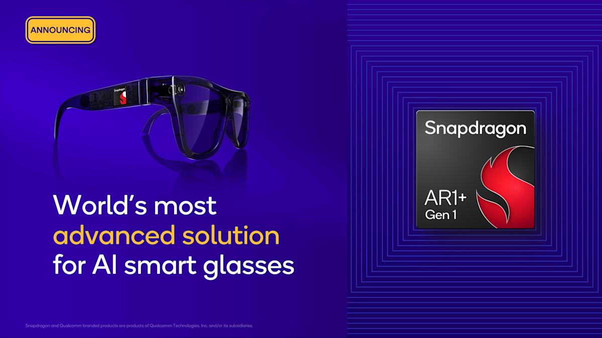 Qualcomm says its new AR1+ Gen 1 chip can handle AI directly on smart glasses Qualcomm says its new AR1+ Gen 1 chip can handle AI directly on smart glasses