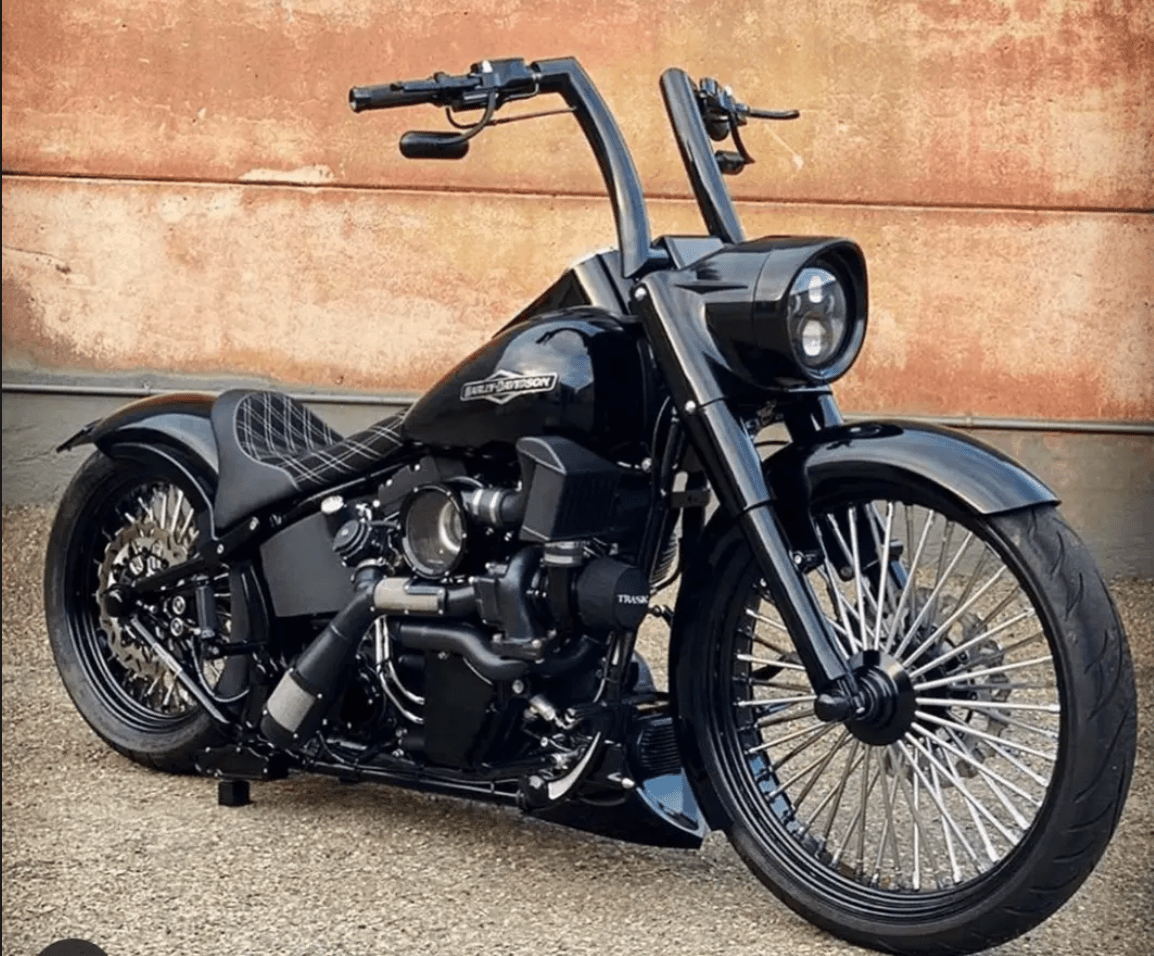 AFK Gen 2 Electric Center Stand for Softails, 1986-2017, Stock Swingarm (Gloss Black)