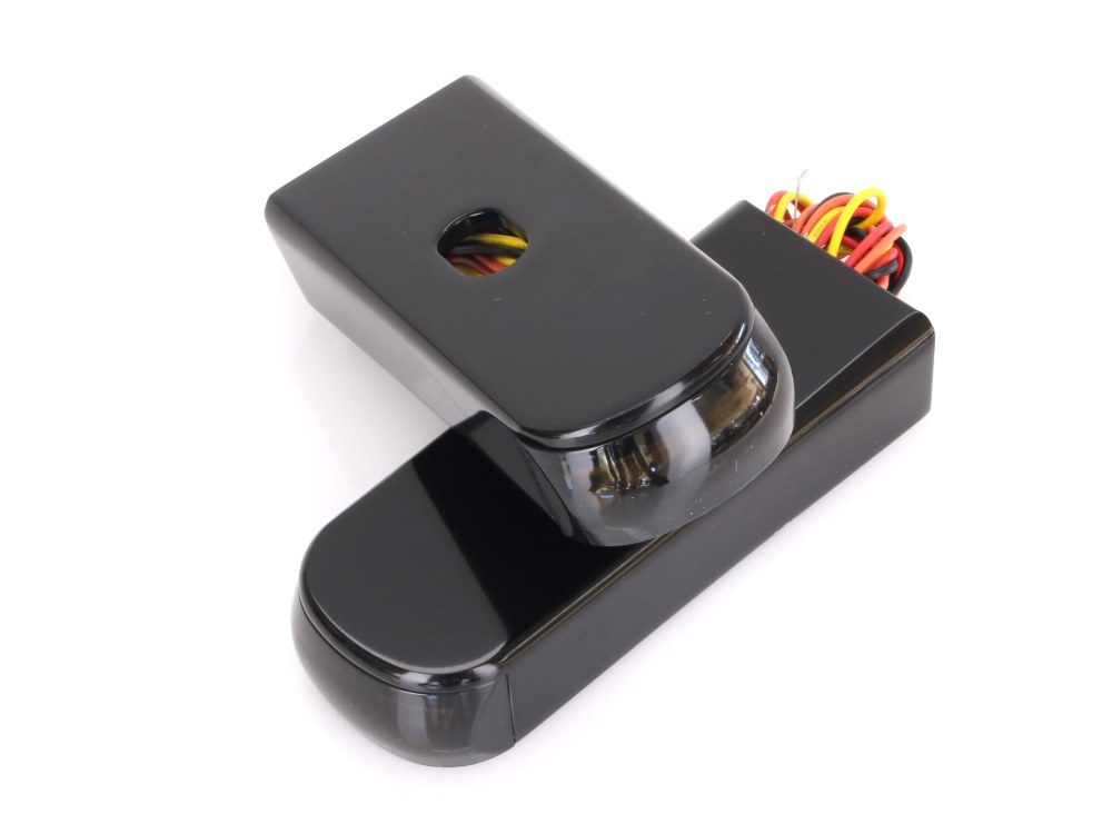 Alloy Art Strut Light Kit with Red Run/Brake & Amber Turn Signal – Black. Fits Dyna 2006-2017.