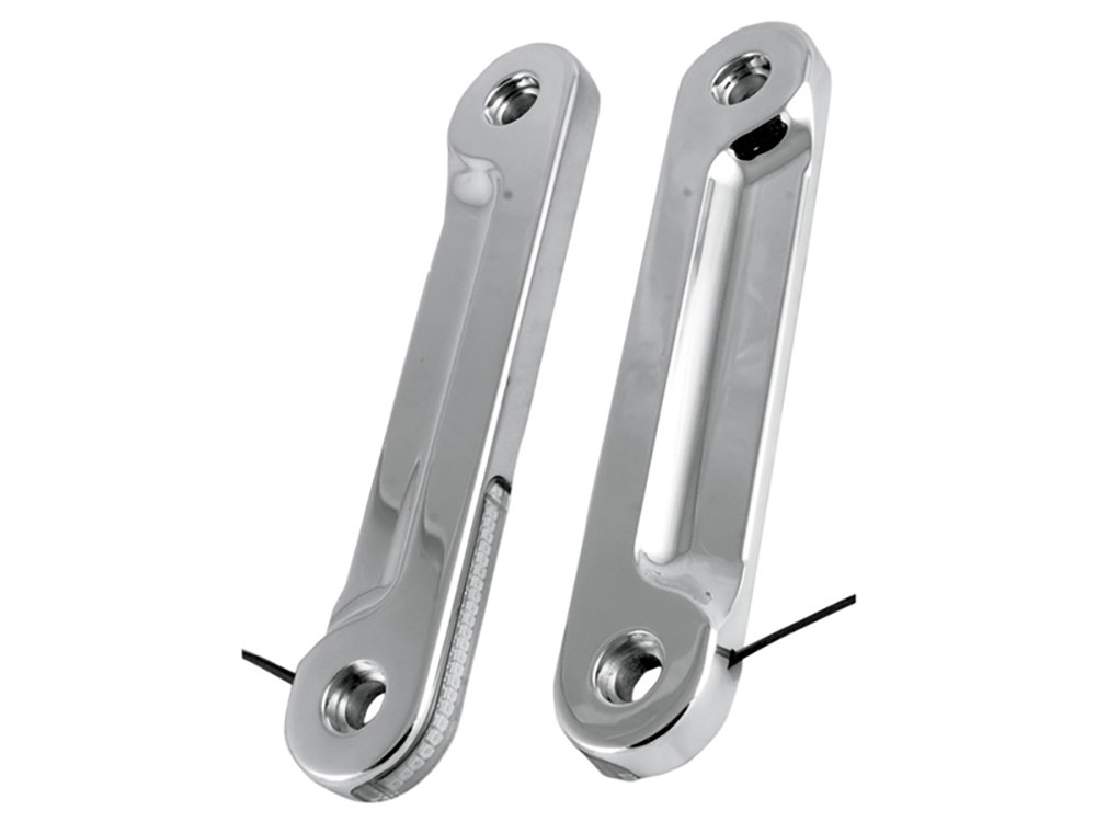 Alloy Art Front Indicator Turn Signal Strips with Clear Lens & Amber LED’s – Chrome. Fits Street Glide 2006-2023