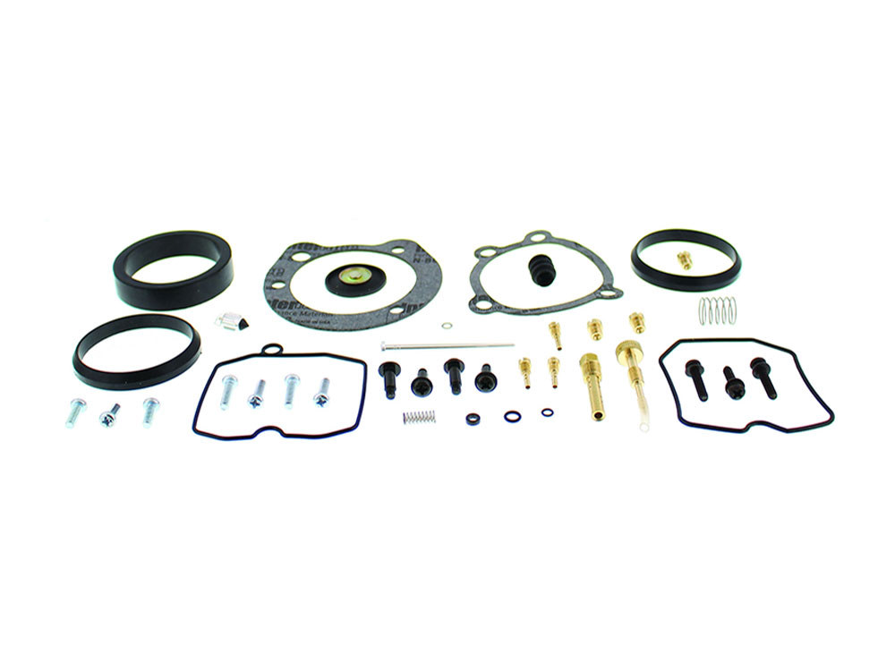 All Balls Racing CV Carburetor Rebuild Kit. Fits Big Twin 1990-2006 & Sportster 1988-2006.