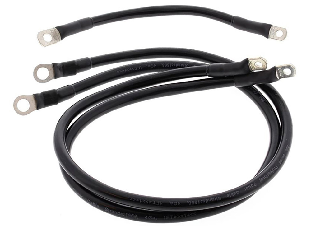 All Balls Racing Battery Cable Kit – Black. Fits Touring 1980-1988