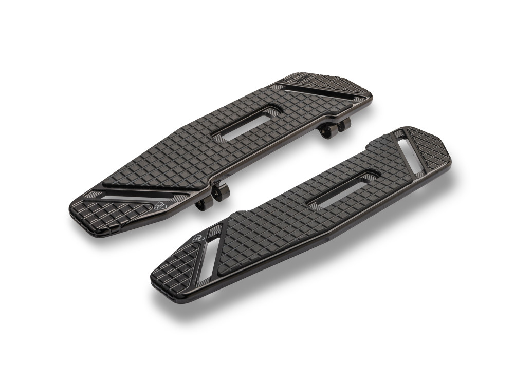 Arlen Ness SpeedLiner Front Floorboards – Black. Fits Touring 1980up, FL Softail 1986-2017 & Dyna Switchback 2012-2016