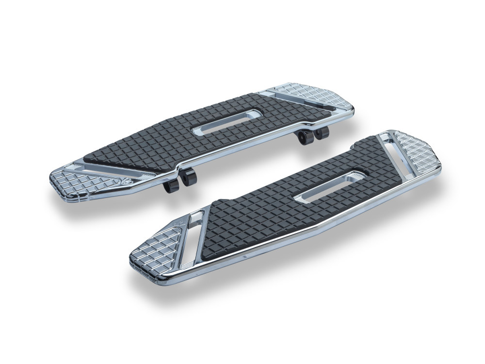 Arlen Ness SpeedLiner Front Floorboards – Chrome. Fits Touring 1980up, FL Softail 1986-2017 & Dyna Switchback 2012-2016