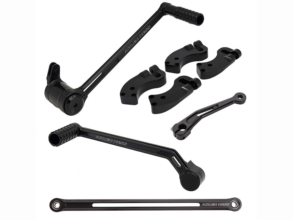 Arlen Ness +3in. Extended Reach Foot Control Kit – Black. Fits Touring 2008up
