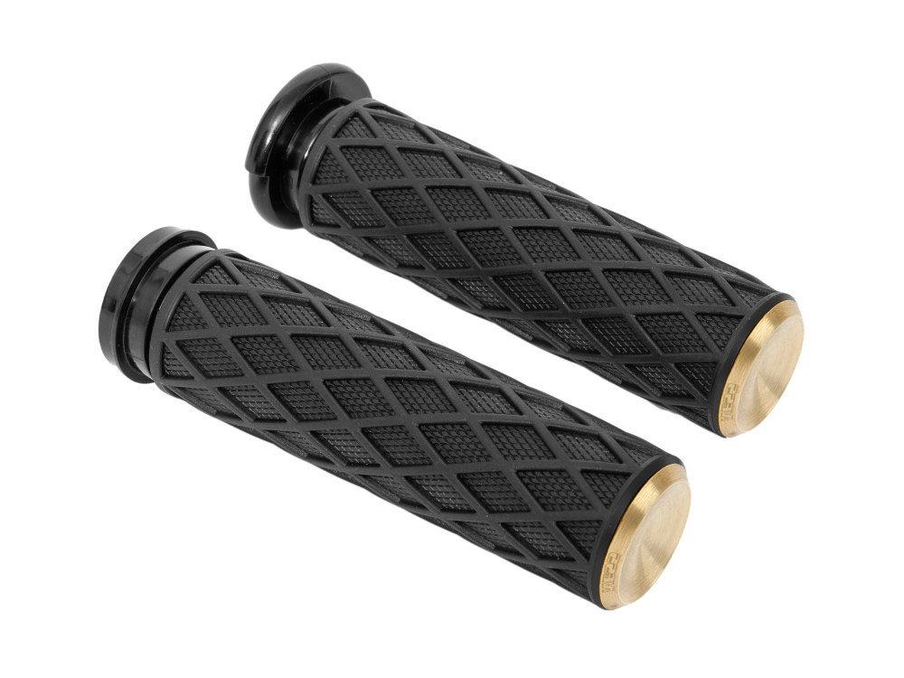 Handgrips; Cable, Diamond Brass