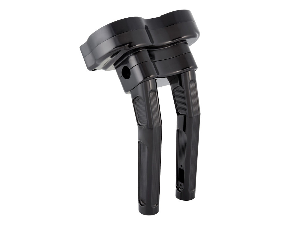 Arlen Ness 10in. Method Kickback Risers & Gauge Bezel- Black. Fits Road Glide 2015-2023