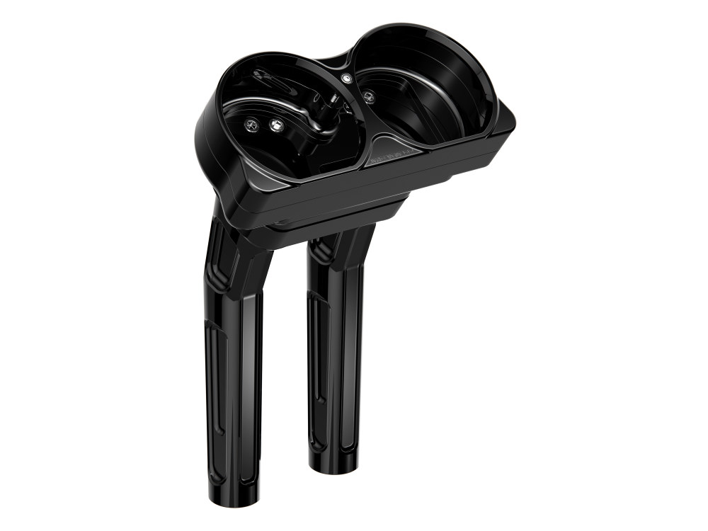 Arlen Ness 10in. Method Kickback Risers & Gauge Bezel- Black. Fits Road Glide 2015-2023
