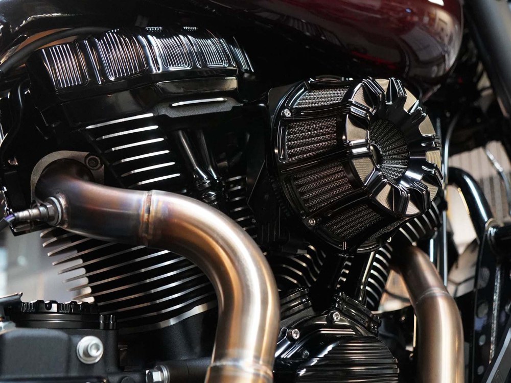 Arlen Ness 10-Gauge Air Cleaner Kit – Black. Fits Touring 2017-2024 & Softail 2018-2024