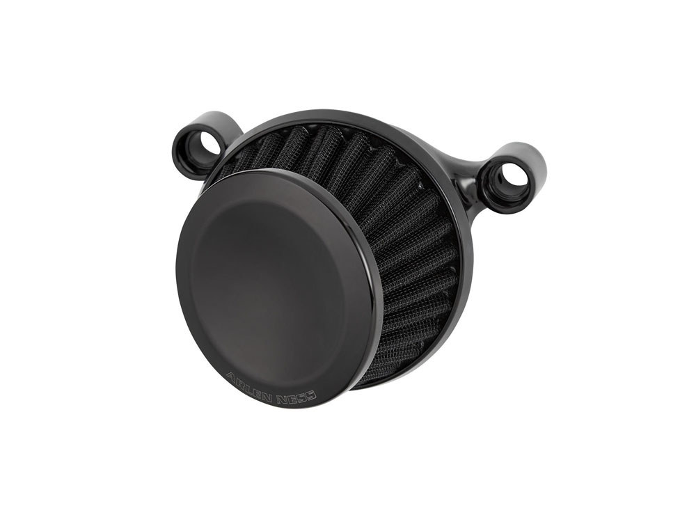 Arlen Ness Mini 22° Air Cleaner Kit – Black. Fits Sportster 1988-2021.