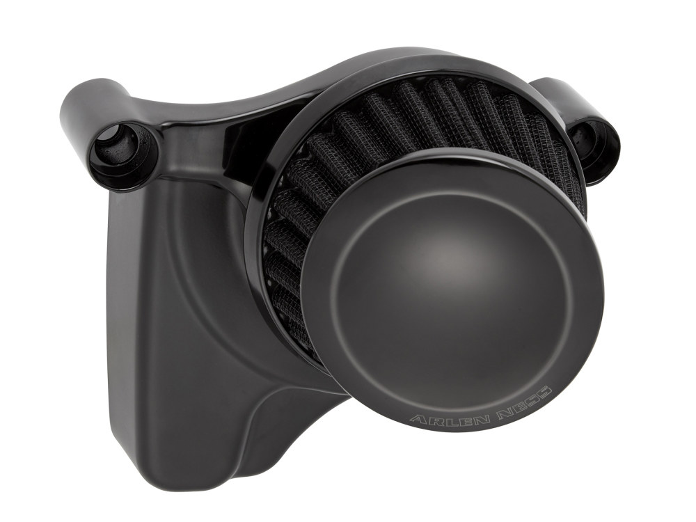 Arlen Ness Mini 22° Air Cleaner Kit – Black. Fits Touring 2017-2024 & Softail 2018-2024