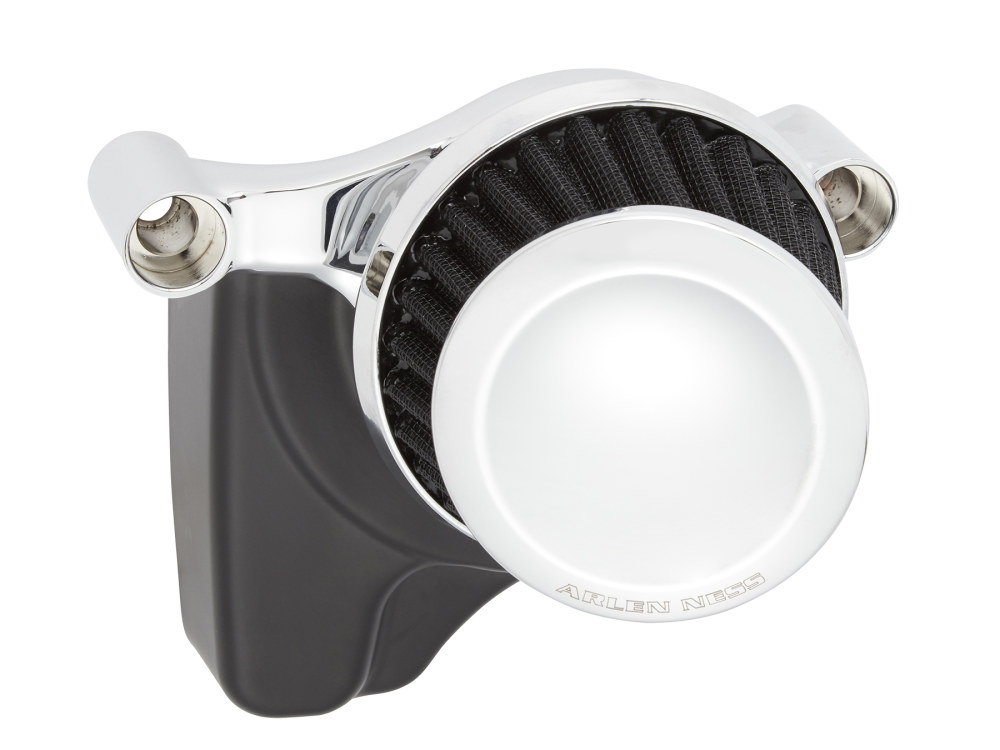 Arlen Ness Mini 22° Air Cleaner Kit – Chrome. Fits Touring 2017-2024 & Softail 2018-2024
