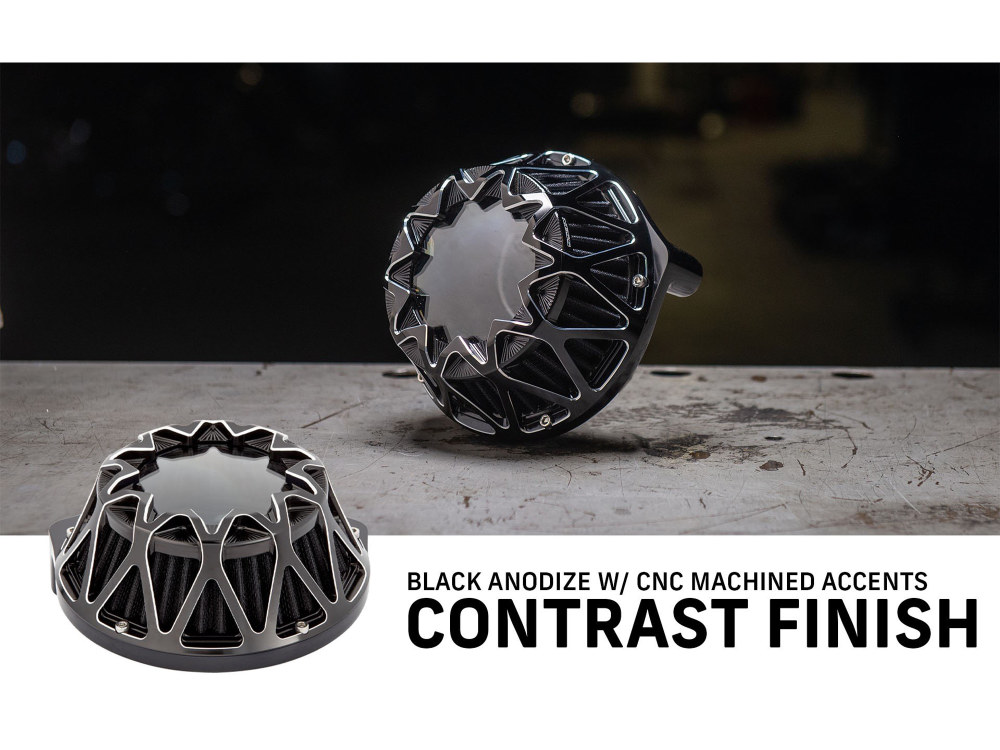 Arlen Ness Crossfire Air Cleaner Kit – Contrast Cut. Fits Touring 2017-2024 & Softail 2018-2024
