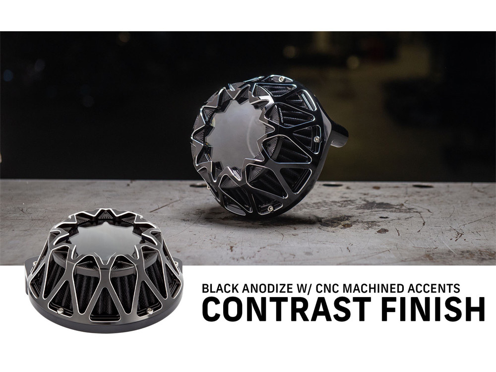Arlen Ness Crossfire Air Cleaner Kit – Contrast Cut. Fits Sportster 1988-2021.