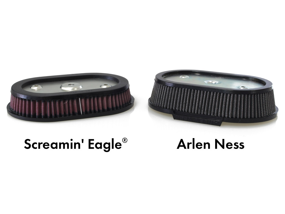 Arlen Ness High Flow Air Filter Element. Fits Milwaukee-Eight 2017-2024 with Ventilator/Oval Air Cleaner