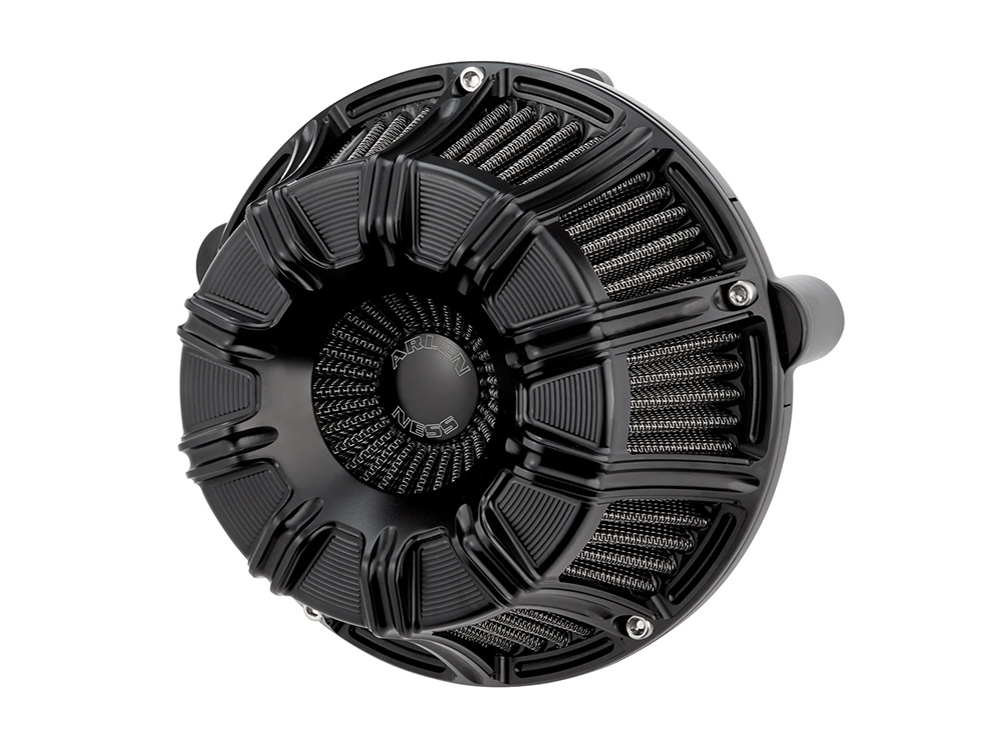 Arlen Ness 10-Gauge Air Cleaner Kit – Black. Fits CVO Touring 2023up, Street Glide & Road Glide 2024up, Touring 2025up & Softail 2025up