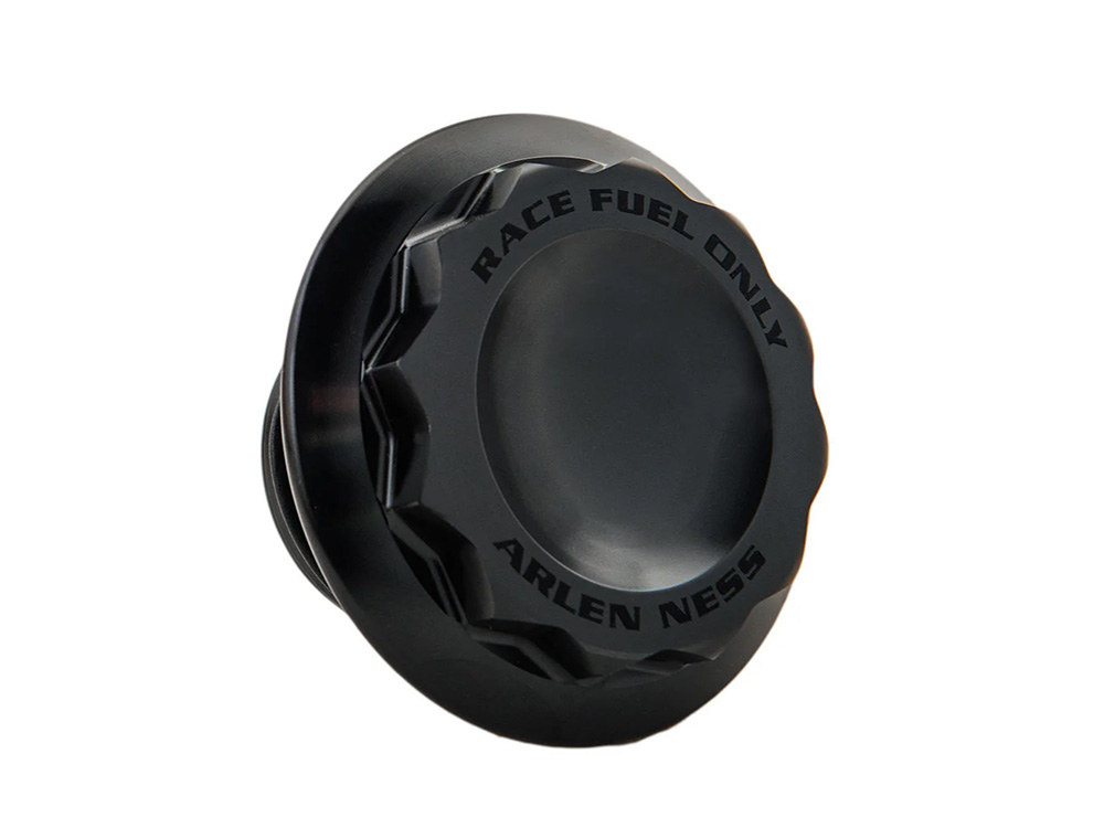Arlen Ness 12 Point, Right Hand Vented Screw-In Fuel Cap – Black. Fits H-D Big Twin 1996up & Sportster 1996-2021
