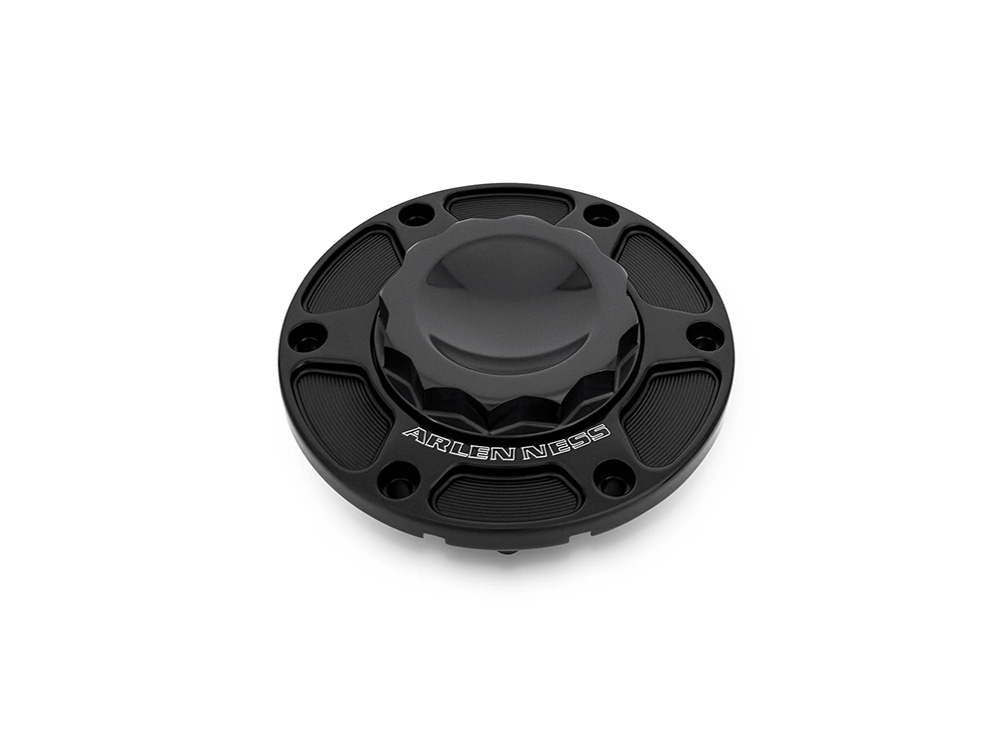 Arlen Ness 12 Point, Pop-Up Fuel Cap – Black. Fits CVO Touring 2023up, Street Glide & Road Glide 2024up, Touring 2025up