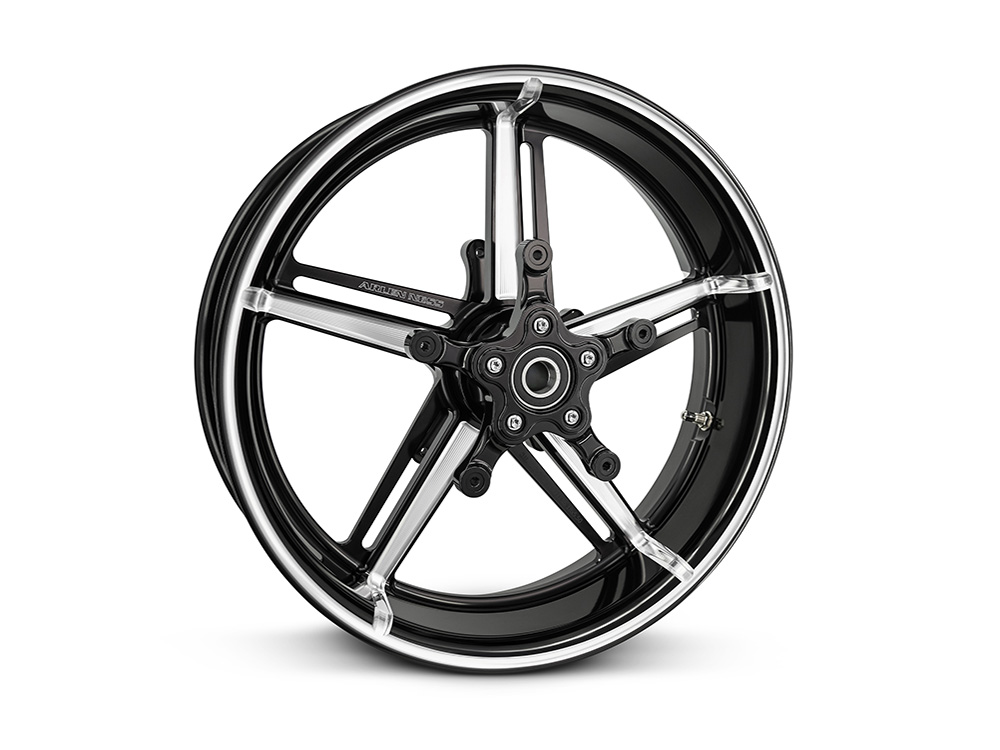 Arlen Ness 18in. x 5.5in. Fat Factory 24 Replica Wheel – Gloss Black. Fits Touring 2024up