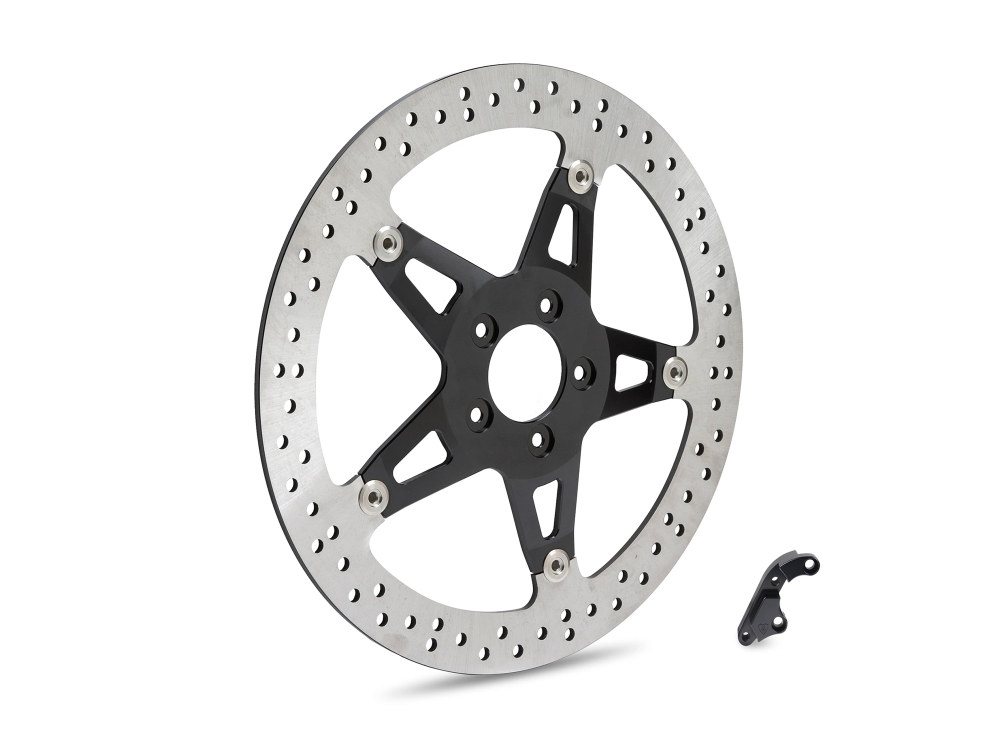 Arlen Ness 14in. Left Hand Front Big Brake Disc Rotor. Fits FXDR 2019-2020, Touring 2008-2013 & 2018up ‘Special’ Models with Hub Mounted Disc