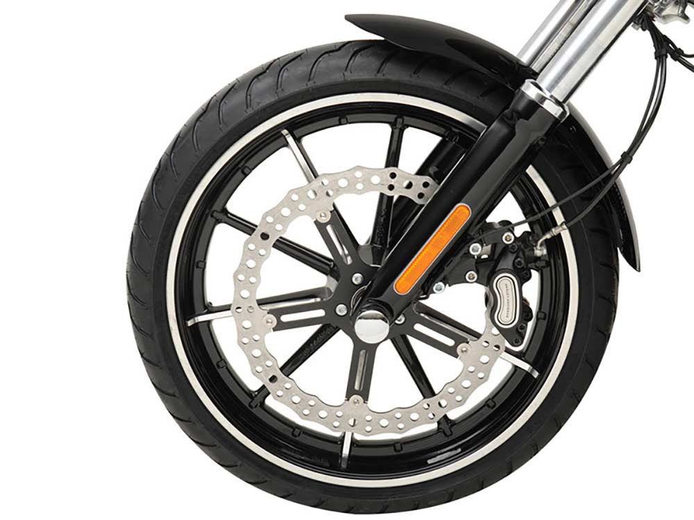 Arlen Ness 15in. Left Hand Front Jagged Big Brake Disc Rotor. Fits Softail 2000-2014 & Dyna 2000-2005.