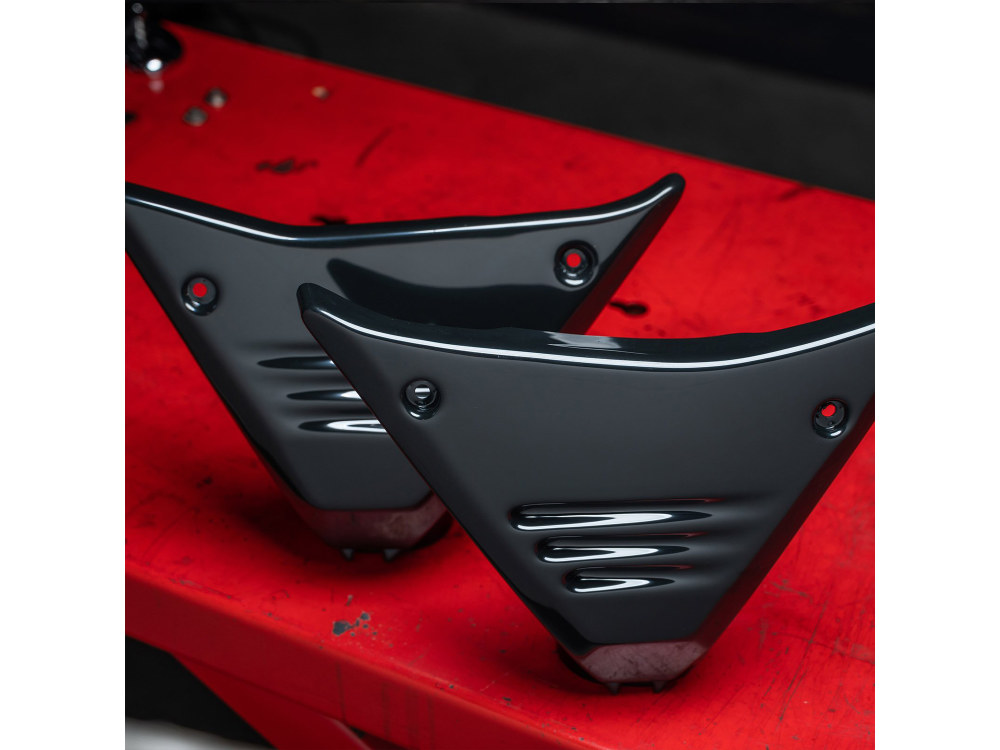 Arlen Ness Side Cover Set – Louvered. Fits FXR 1982-1994