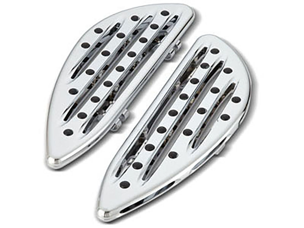 Arlen Ness Deep Cut Front Floorboards – Chrome. Fits Touring 1980up, FL Softail 1986-2017 & Dyna Switchback 2012-2016