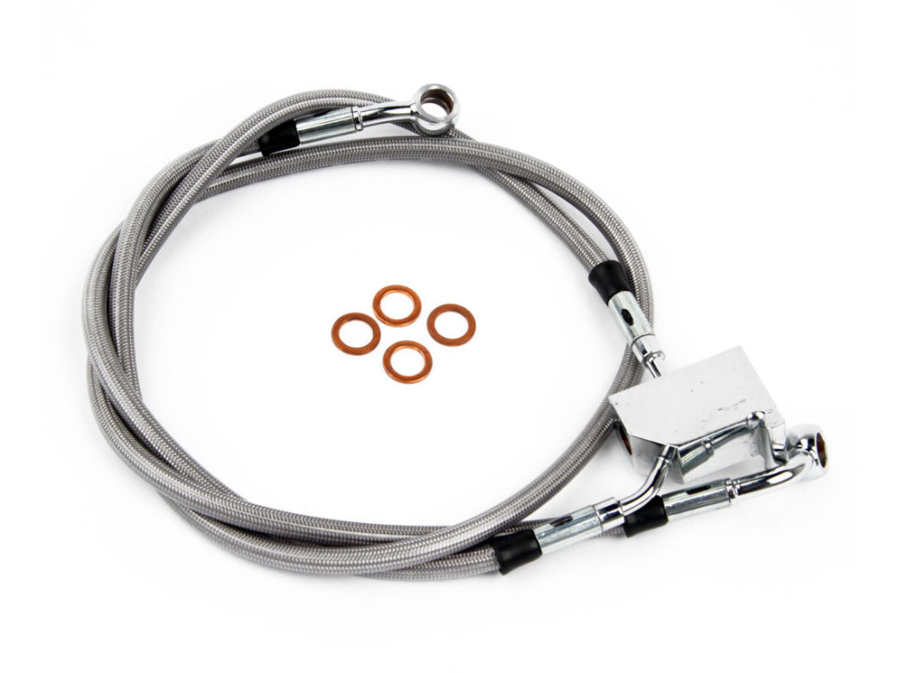 Arlen Ness Replacement +3in. Extension Brake Line. Fits Softail 2000-2006.