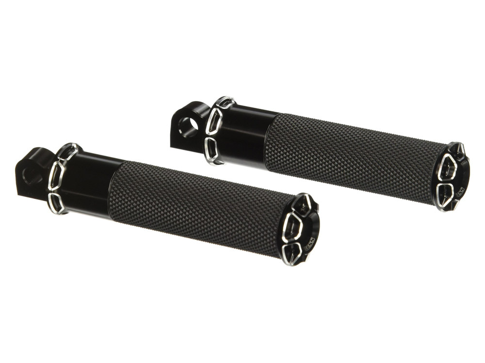 Footpegs; Beveled Fusion Blk