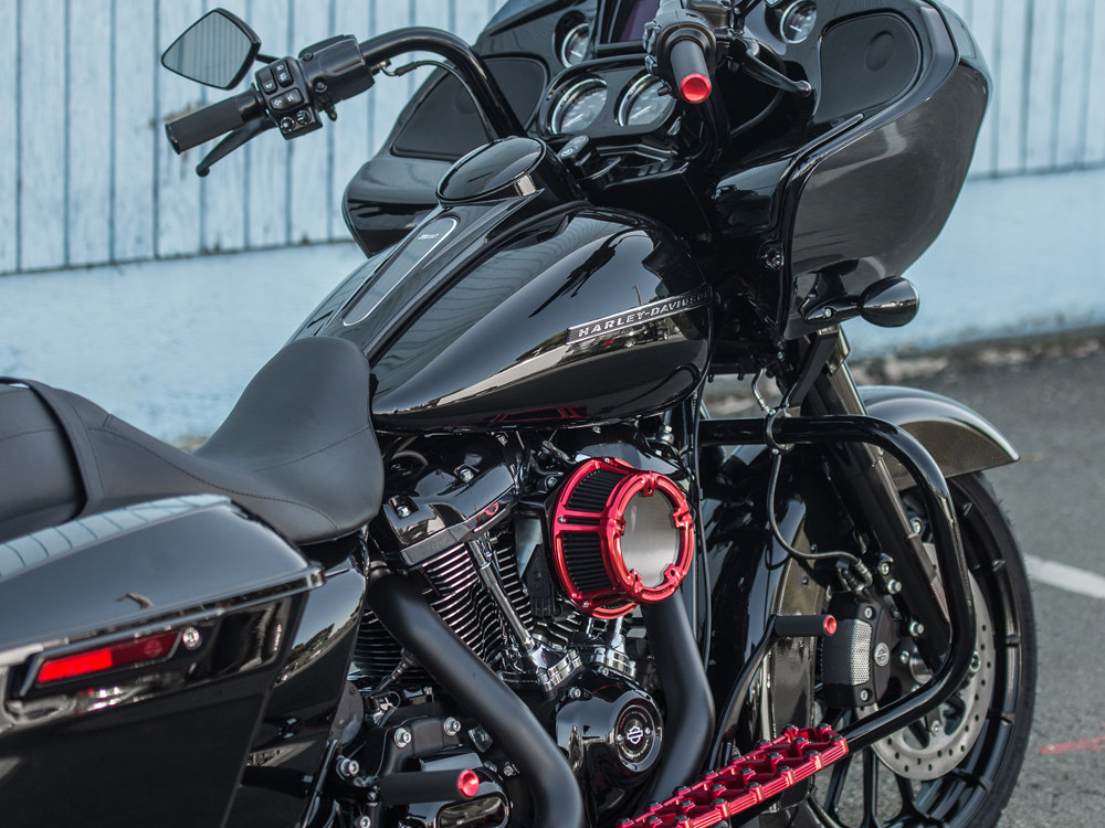 Footpegs; Knurled Fusion Red