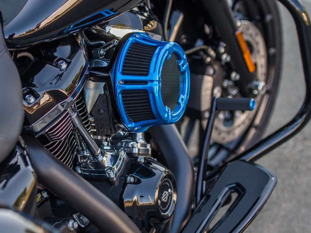 Arlen Ness Knurled Fusion Shiftpeg – Blue. Fits H-D.