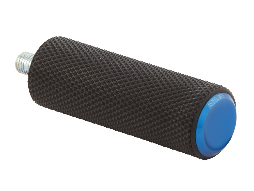 Arlen Ness Knurled Fusion Shiftpeg – Blue. Fits H-D.