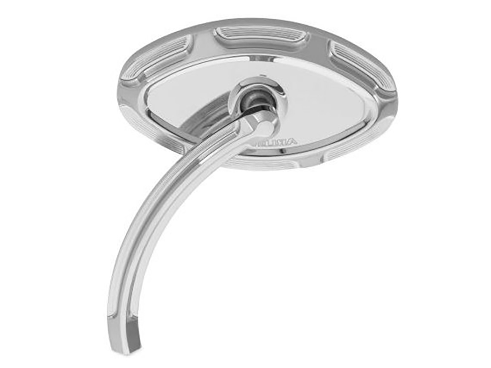 Arlen Ness Beveled Mirror with Short Stem – Chrome. Fits Left.