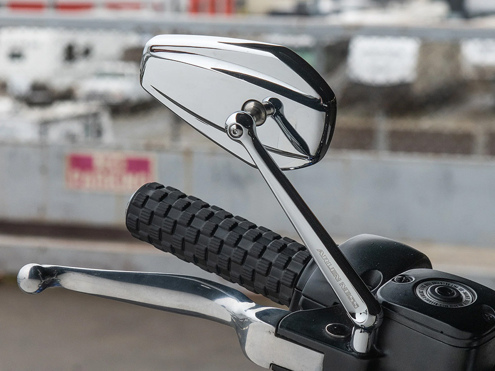 Arlen Ness Mini Stocker Forged Mirror – Chrome. Fits Right