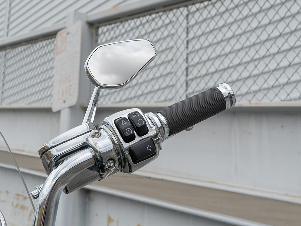 Arlen Ness Mini Stocker Forged Mirror – Chrome. Fits Right