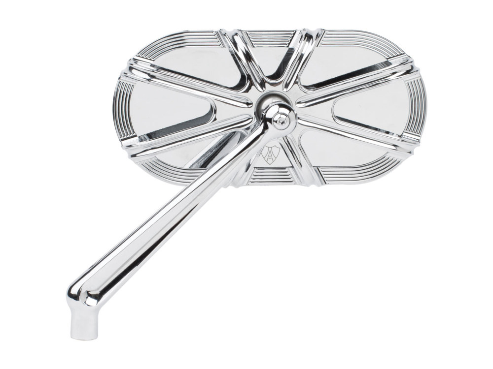 Arlen Ness 10-Gauge Caged Series Mirror – Chrome. Fits Left.