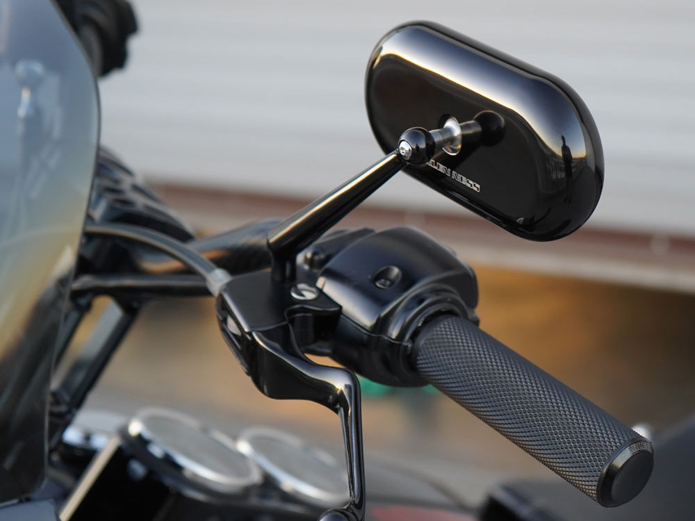 Mirror; Forged Oval LH Blk