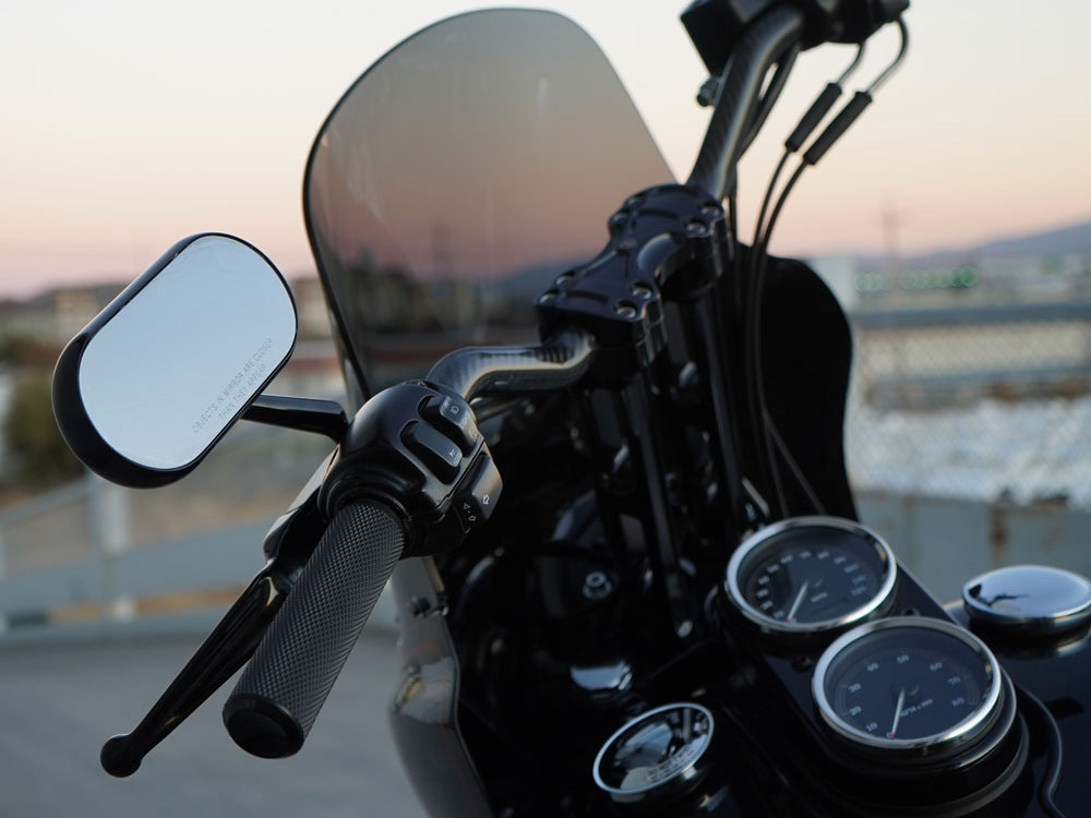 Mirror; Forged Oval LH Blk