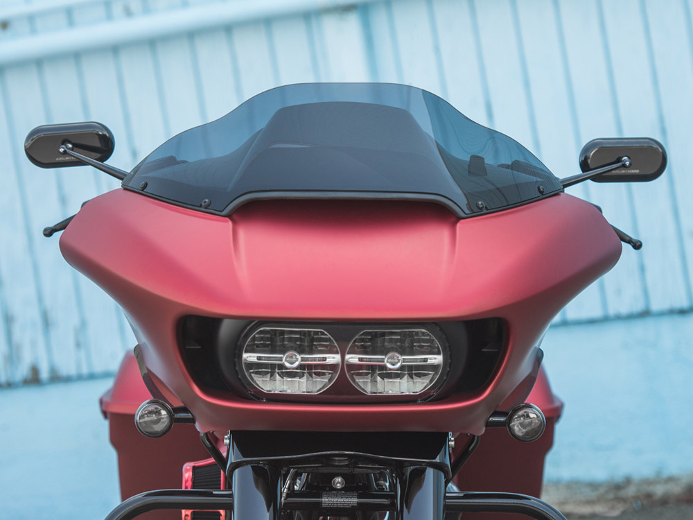 Arlen Ness Forged Oval Mirror – Black. Fits Right.