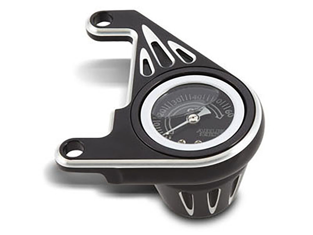 Arlen Ness Oil Pressure Gauge – Black. Fits Twin Cam 1999-2017.