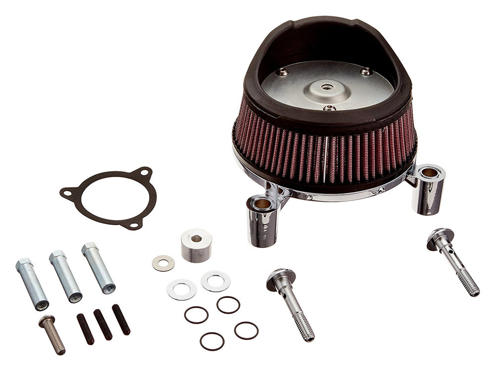 Arlen Ness Stage 1 Big Sucker Air Cleaner Kit – Chrome. Fits Touring 2014-2016 with Throttle-by-Wire.