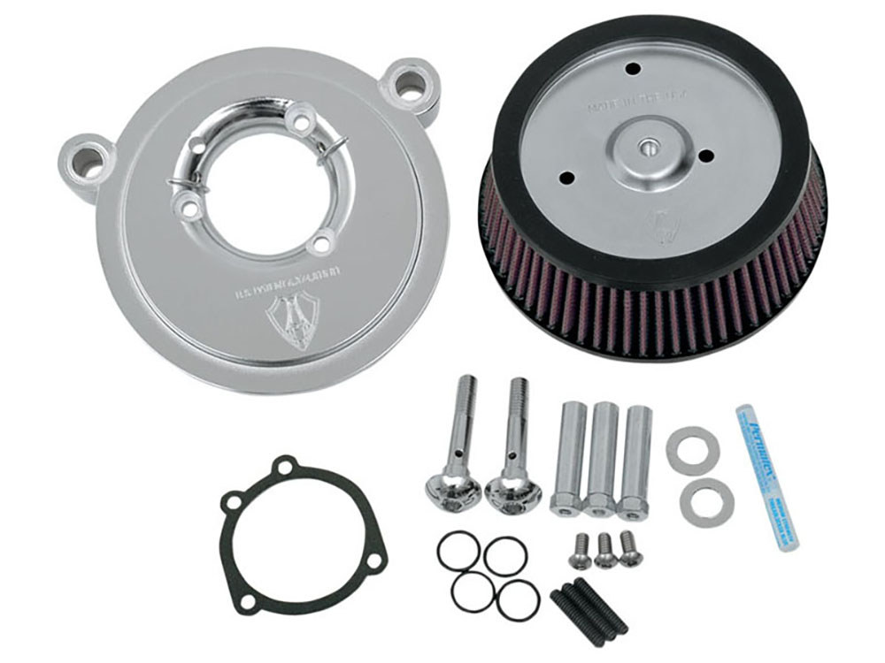 Arlen Ness Stage 1 Big Sucker Air Cleaner Kit – Chrome. Fits Softail 2000-2014, Dyna 1999-2017 & Touring 2002-2007.