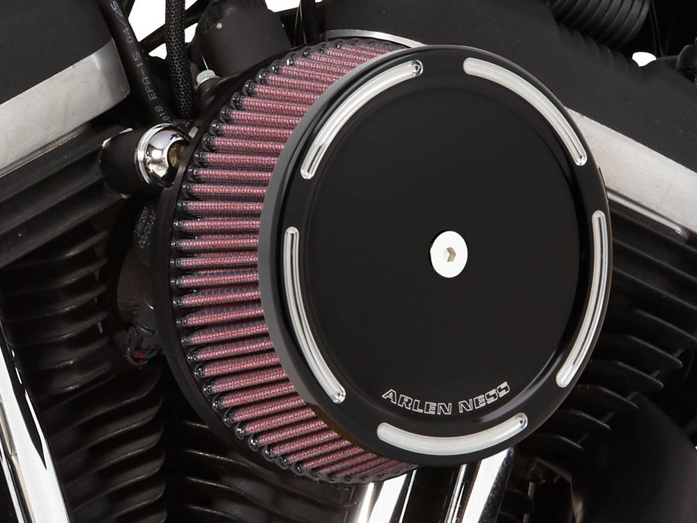 Arlen Ness Slot Track Stage 1 Big Sucker Cover – Black.