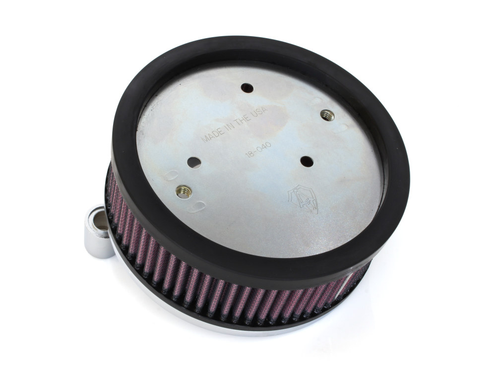 Arlen Ness Stage 1 Big Sucker Air Cleaner Kit – Chrome. Fits Sportster 1988-2021 with EFI or CV Carburettor. Re-Uses Stock Oval 2 Bolt Cover.