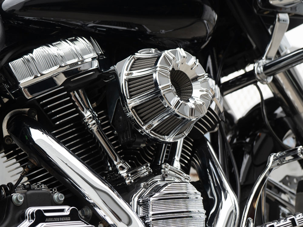 Arlen Ness 10-Gauge Air Cleaner Kit – Chrome. Fits Touring 2017-2024 & Softail 2018-2024