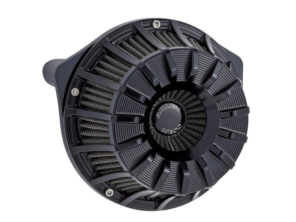 Arlen Ness 15-Spoke Air Cleaner Kit – Black. Fits Touring 2017-2024 & Softail 2018-2024