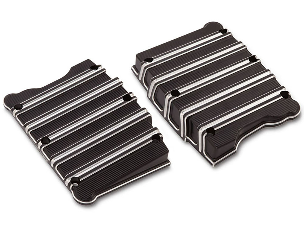 Arlen Ness 10-Gauge Rocker Covers – Black. Fits Twin Cam 1999-2017.