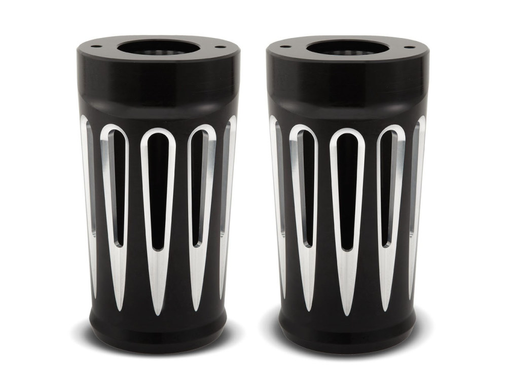 Arlen Ness Deep Cut Fork Boots – Black. Fits Touring 2014up.